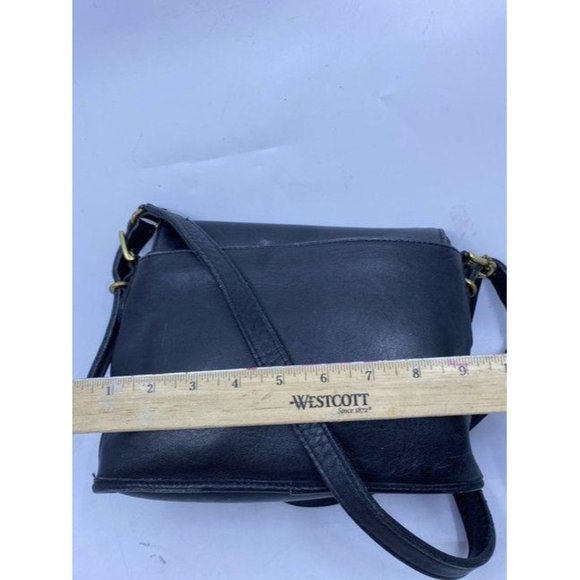 coach vintage black leather cross body bag - Picture 4 of 11